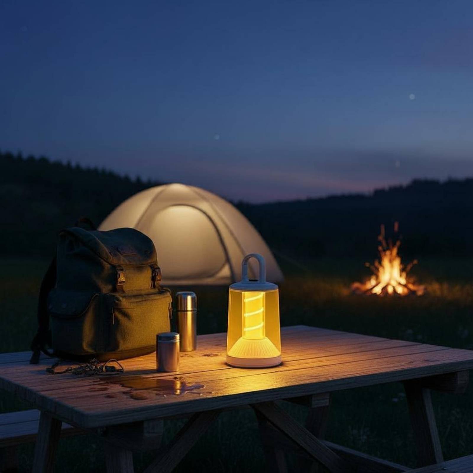 โคมไฟแขวนแบบใช้แบตเตอรี่ 360 ° - Camping Lantern บทวิจารณ์และราคา
