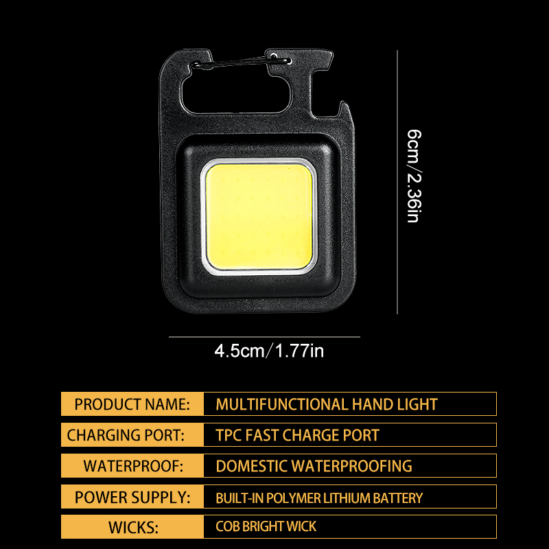 ไฟฉายพวงกุญแจ MINI COB สว่างพิ - Outdoor Camping Adventure Lamp บทวิจารณ์และราคา