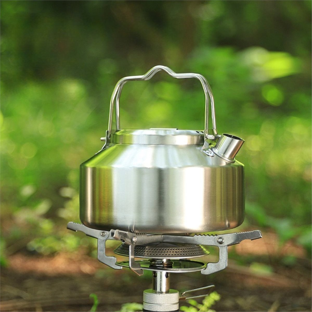 กาต้มน้ำสแตนเลสแบบสองหูจับ ขนา - Outdoor Camping Kettle บทวิจารณ์และราคา