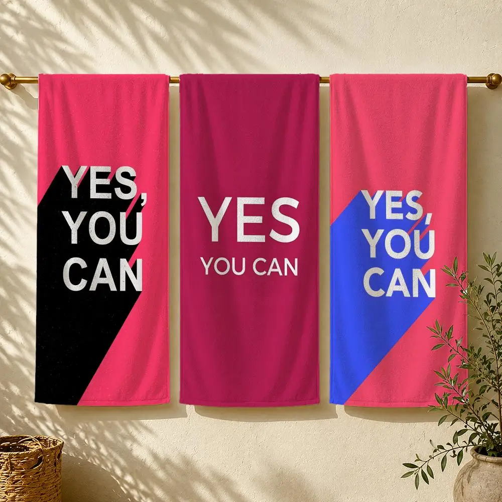 ผ้าเช็ดตัวชายหาด Y-Yes You Can - Outdoor Camping Quotes บทวิจารณ์และราคา